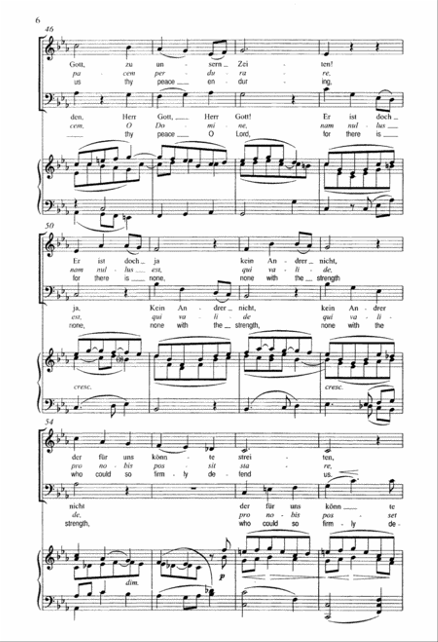 Verleih' uns Frieden (Grant Unto Us Thy Peace, O Lord) 4-Part scores gallery preview page 5