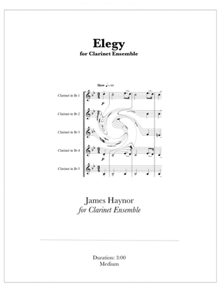 Elegy for Clarinet Ensemble