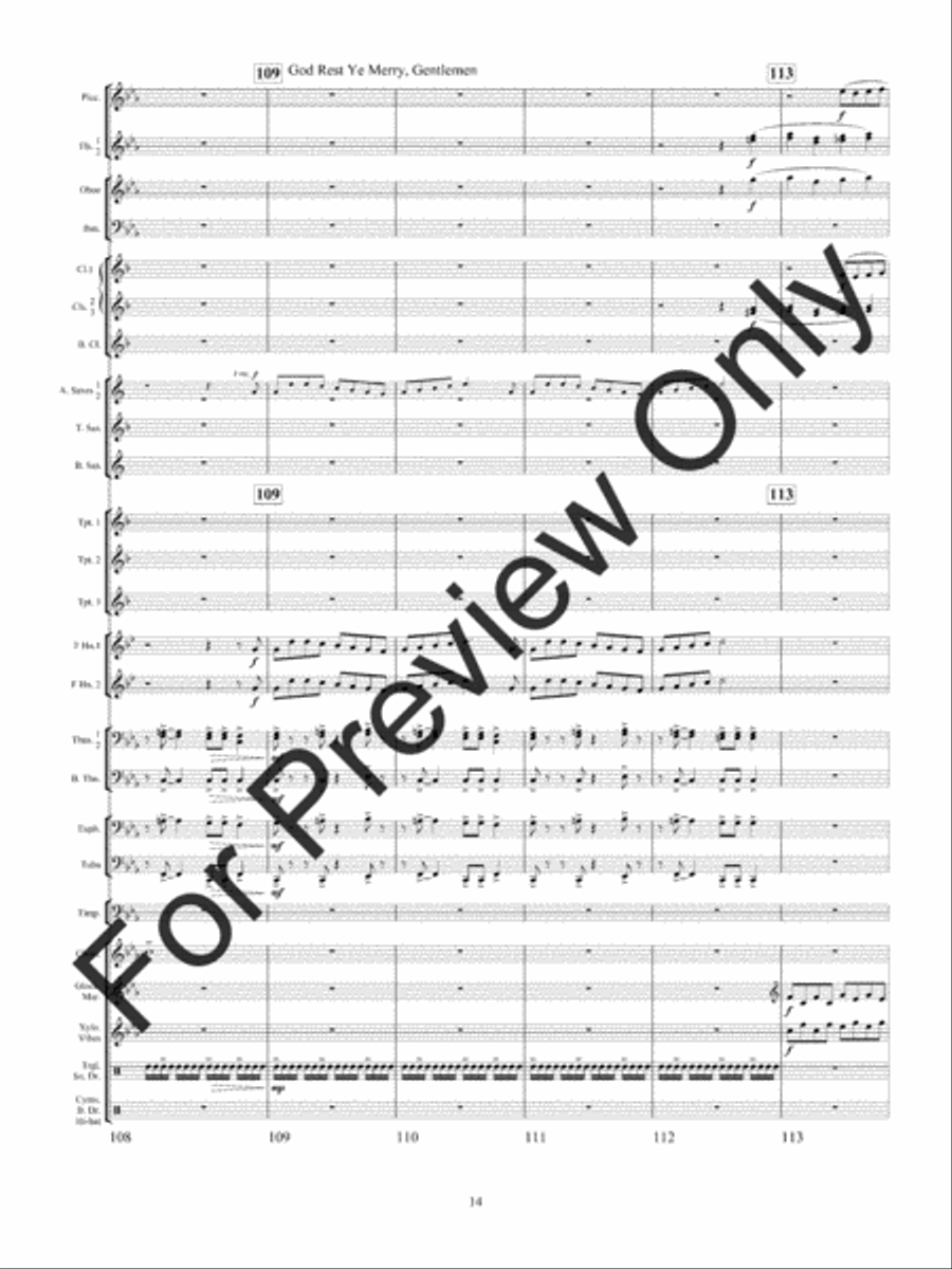 Christmas On The Town Square (Score) Concert Band scores gallery preview page 17