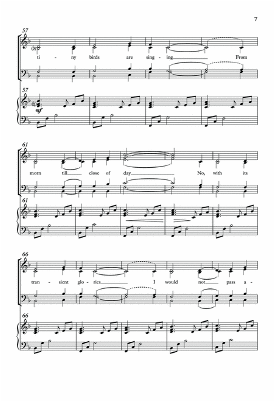I Would Not Die in Springtime 4-Part scores gallery preview page 6