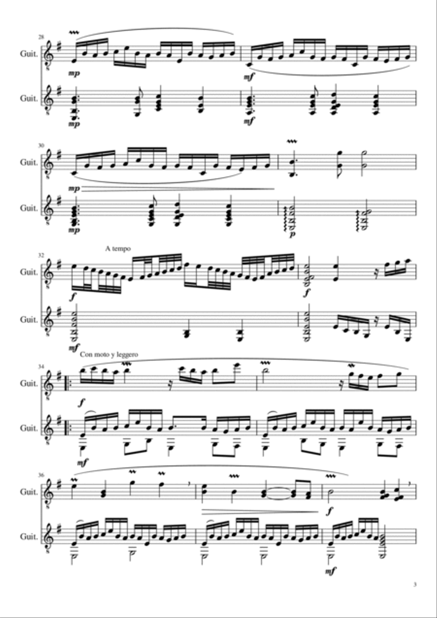 A orillas del mar de Canarias: V-Sale el sol Acoustic Guitar scores gallery preview page 3