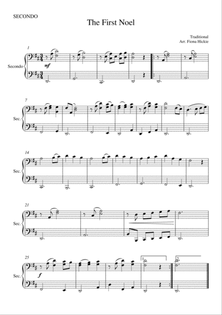 The First Noel 1 Piano, 4-Hands scores gallery preview page 2