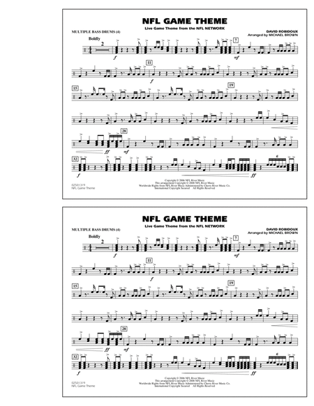 NFL Game Theme - Multiple Bass Drums