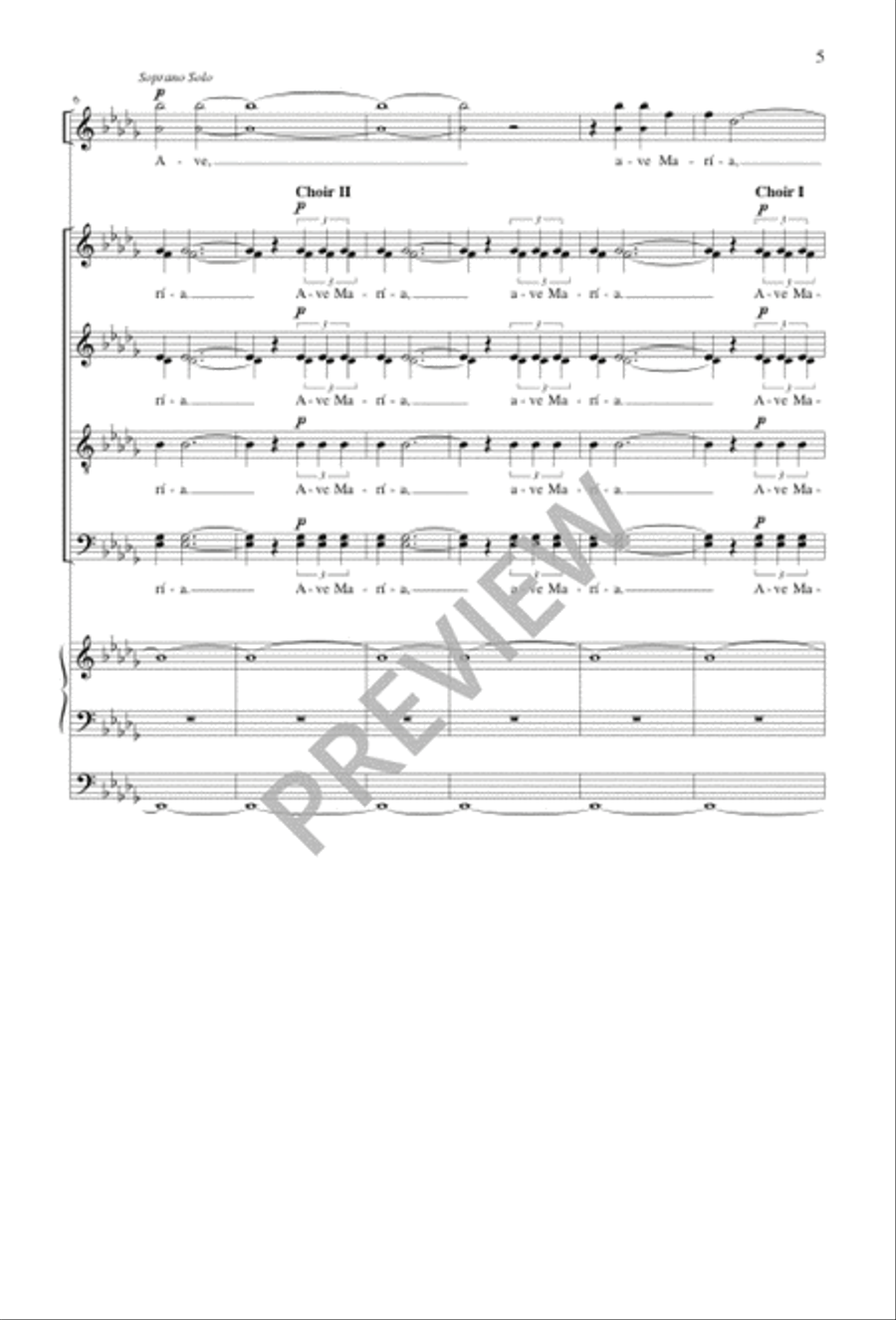 Ave Maria Ave Maria SSAATTBB scores gallery preview page 5