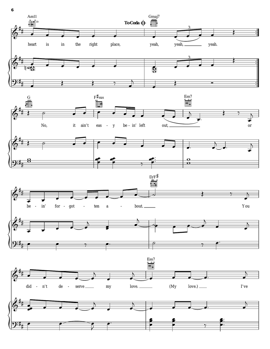Free Free Piano, Vocal, Guitar scores gallery preview page 6