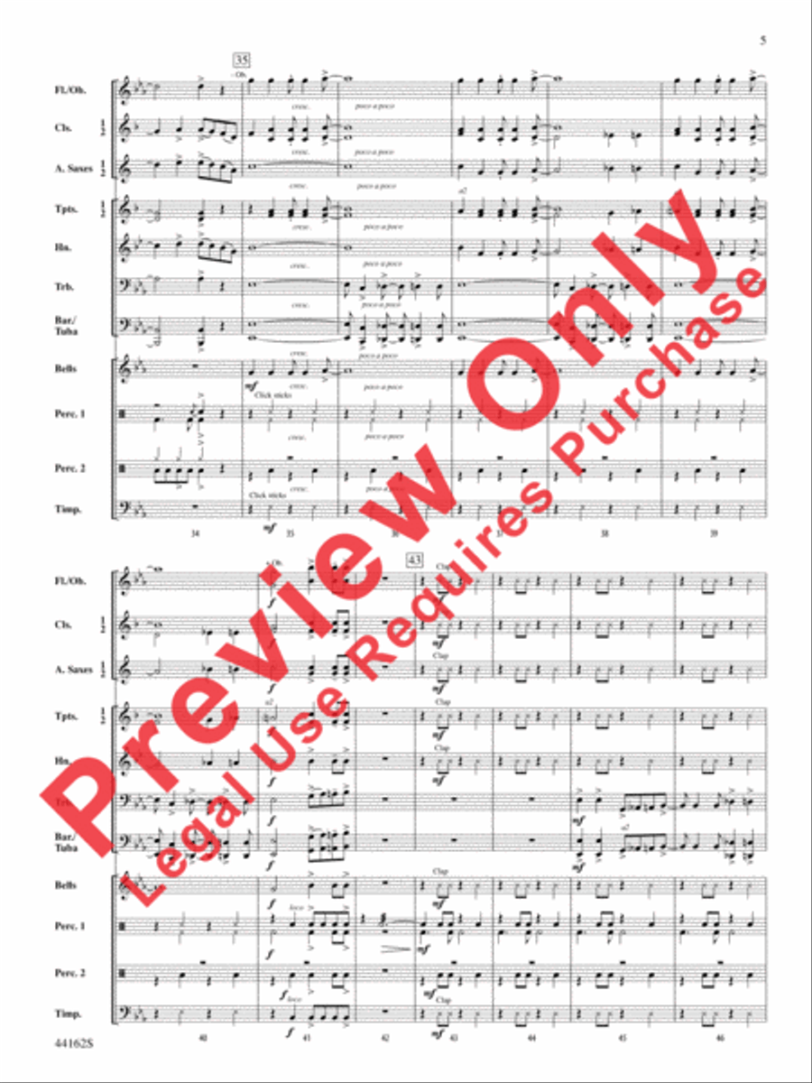 O Happy Day Concert Band scores gallery preview page 6