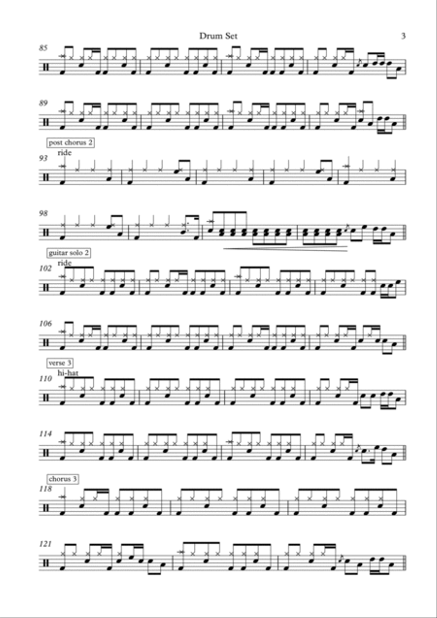 November Rain November Rain Drum Set scores gallery preview page 3