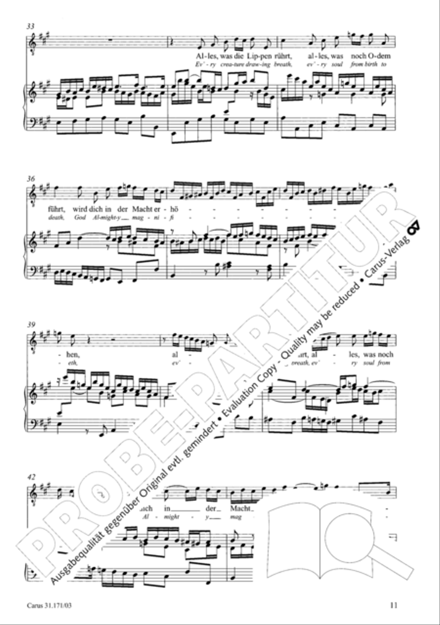 God, as thy name is, so is thy praise (Gott, wie dein Name, so ist auch dein Ruhm) 4-Part scores gallery preview page 12