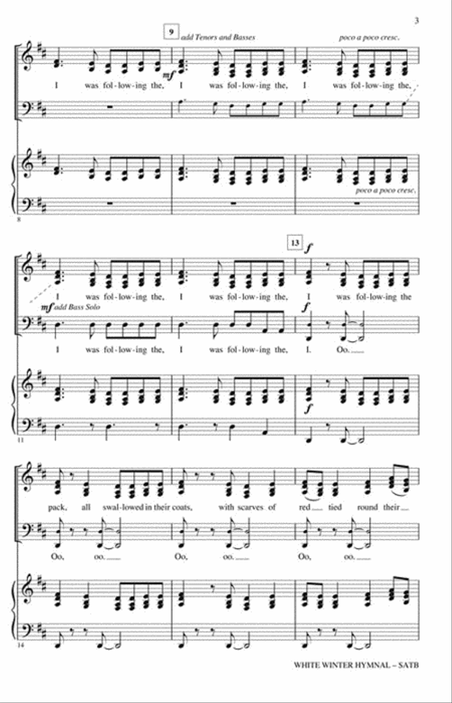 White Winter Hymnal White Winter Hymnal 4-Part scores gallery preview page 3