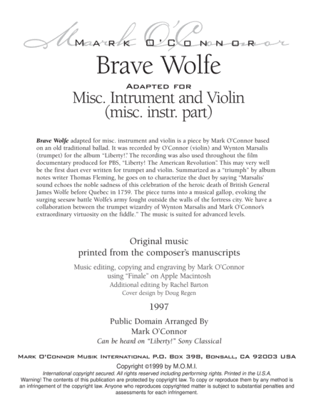 Brave Wolfe (misc. instrument – misc instr. and violin) image number null