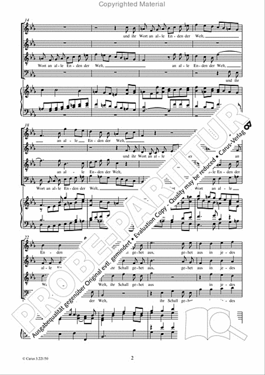 Ihr Schall gehet aus 4-Part scores gallery preview page 3
