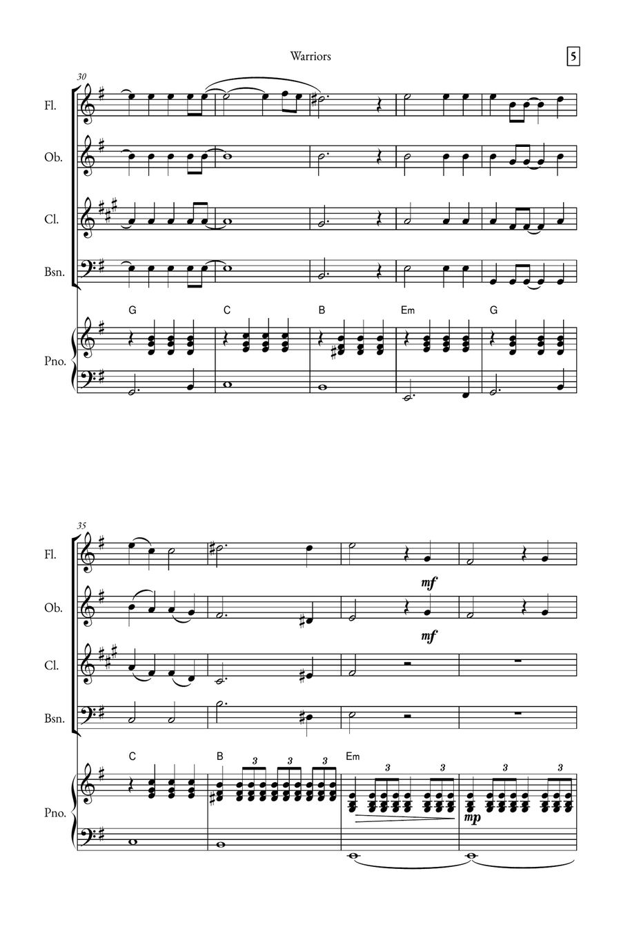 Warriors Small Ensemble scores gallery preview page 5