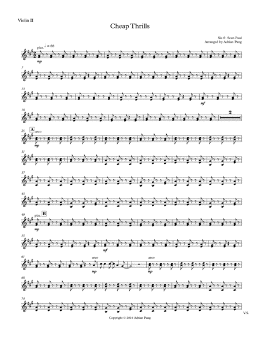 Cheap Thrills Cheap Thrills String Quartet scores gallery preview page 3