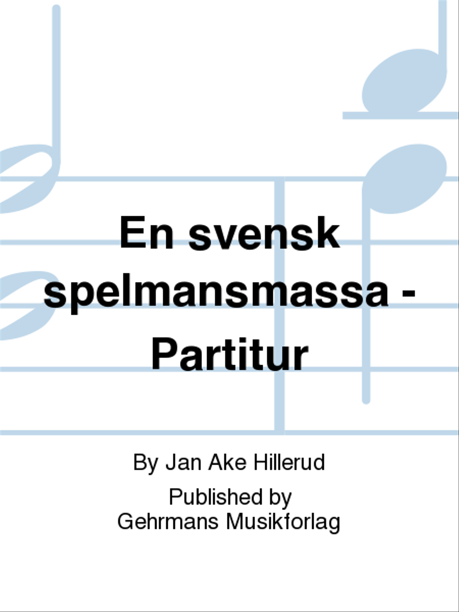 En svensk spelmansmassa - Partitur Choir scores gallery preview page 1