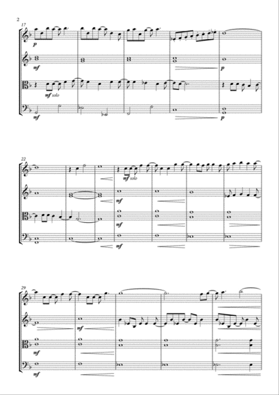 Let It Go (from Frozen) String Quartet scores gallery preview page 2