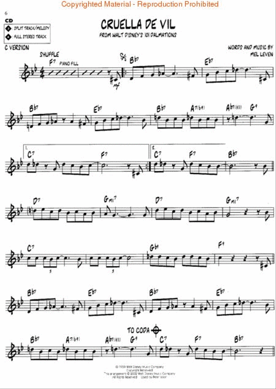 Disney Disney C Instrument scores gallery preview page 3