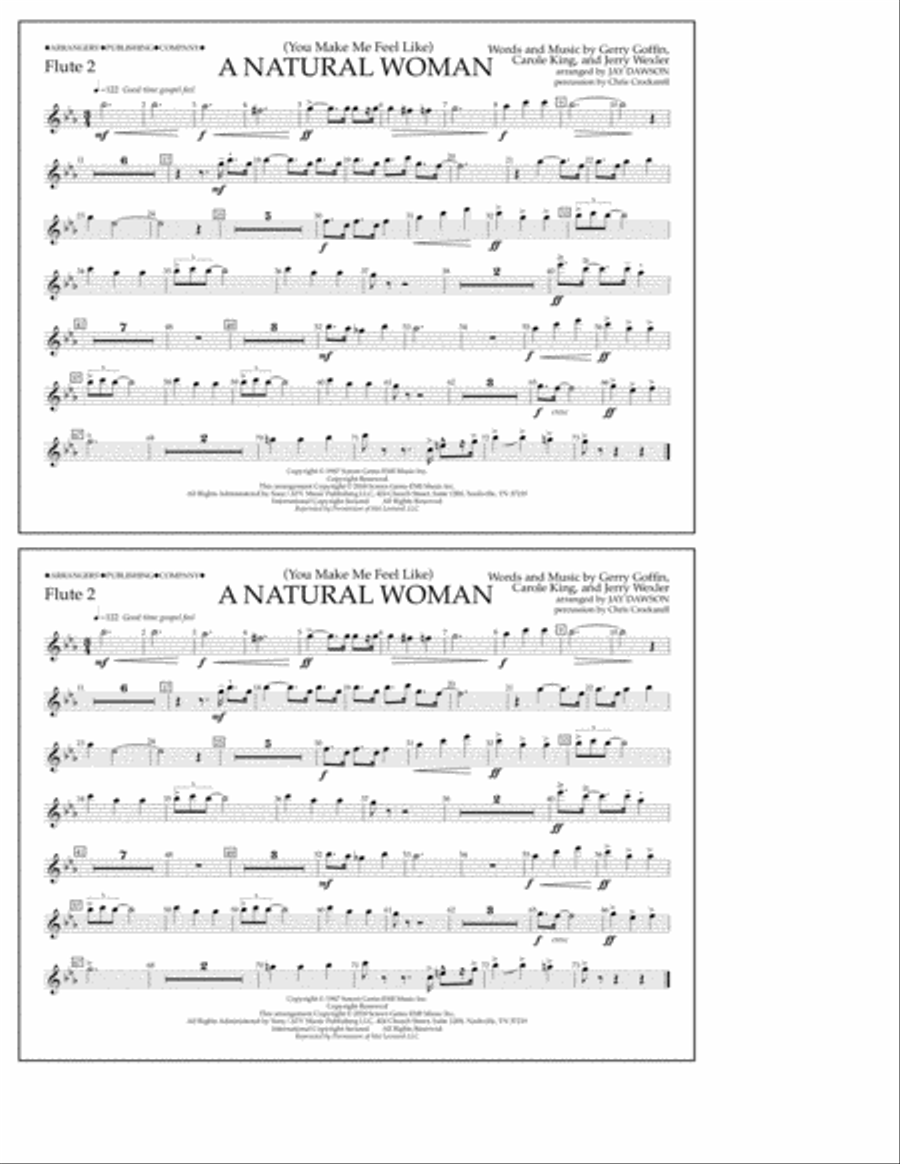 (You Make Me Feel Like) A Natural Woman (arr. Jay Dawson) - Flute 2