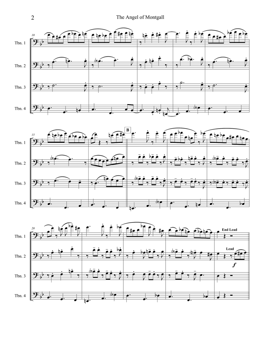 The Angel of Montgall The Angel of Montgall Brass Quartet scores gallery preview page 2