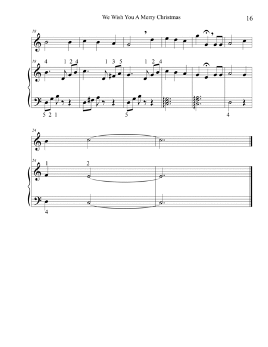 Christmas Duets for Flute & Piano: We Wish You a Merry Christmas Woodwind Duet scores gallery preview page 2