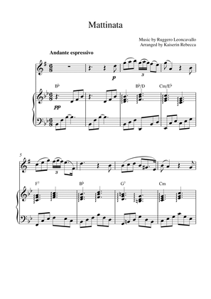 Mattinata (for alto saxophone solo and piano accompaniment)
