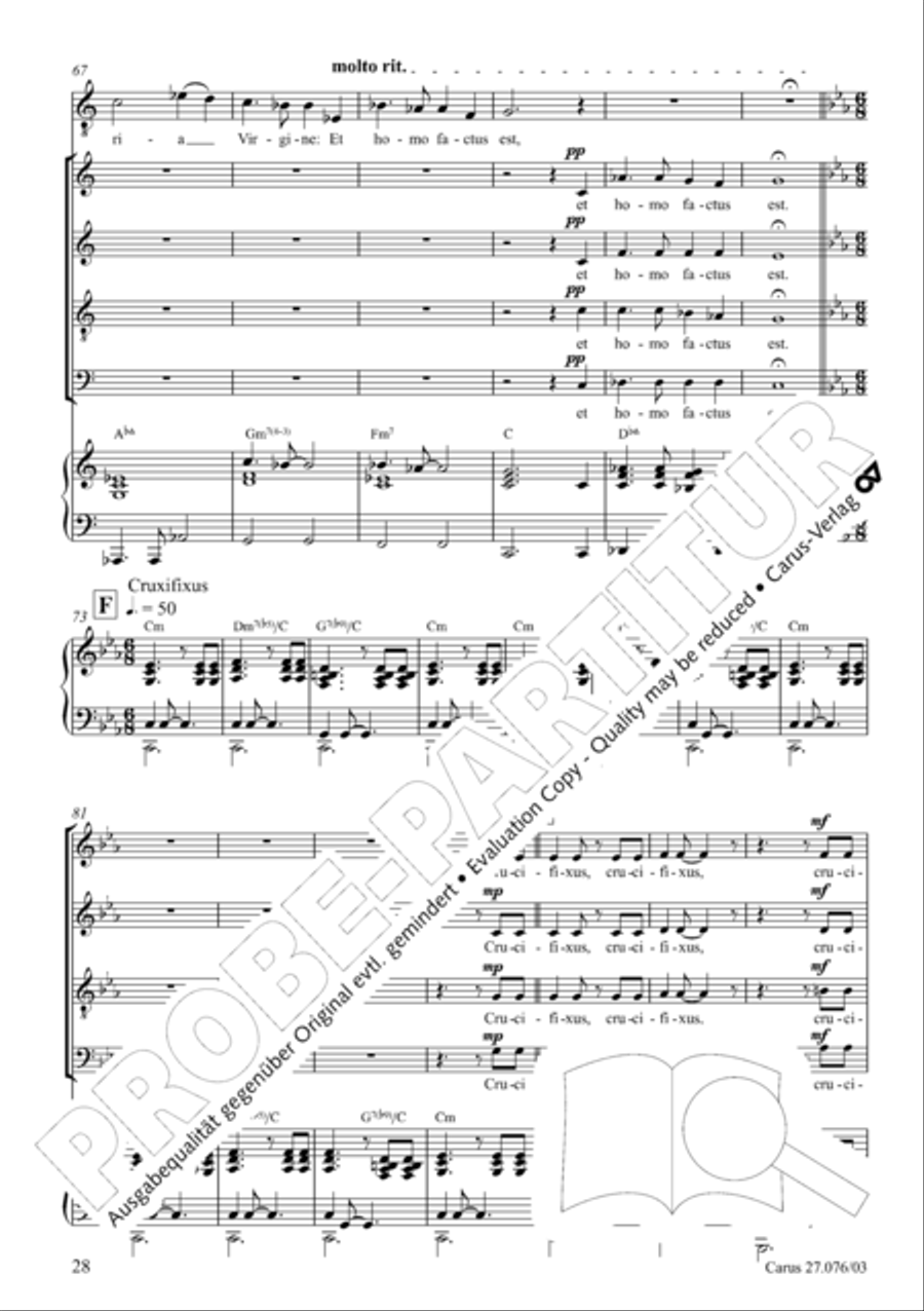 Missa in tempore incerto 4-Part scores gallery preview page 29