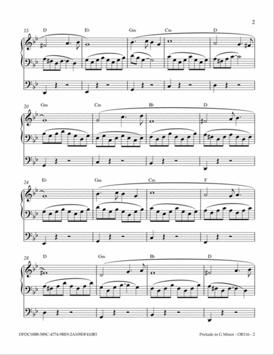 Prelude In G Minor Organ Solo scores gallery preview page 3