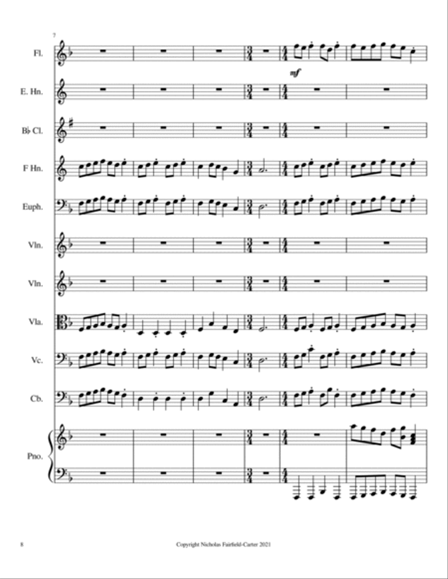 Allegro Moderato in F Major Large Ensemble scores gallery preview page 4
