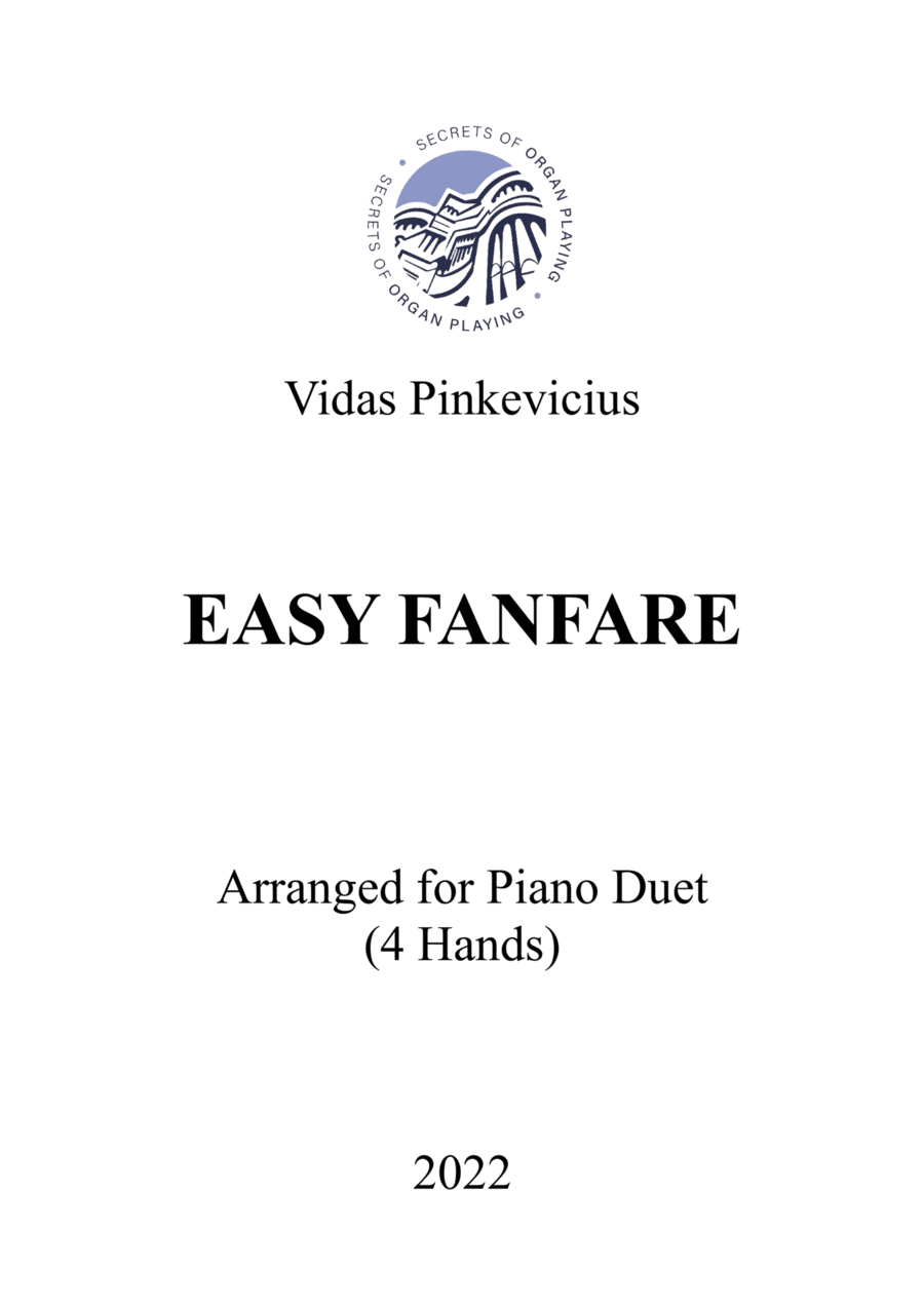 Easy Fanfare, Op. 94 (Piano Duet, 4 Hands) by Vidas Pinkevicius (2022) Easy Piano scores gallery preview page 1