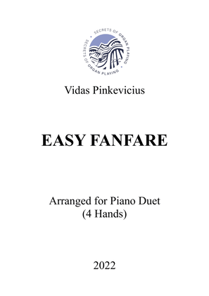 Book cover for Easy Fanfare, Op. 94 (Piano Duet, 4 Hands) by Vidas Pinkevicius (2022)