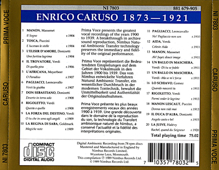 V 1: Enrico Caruso