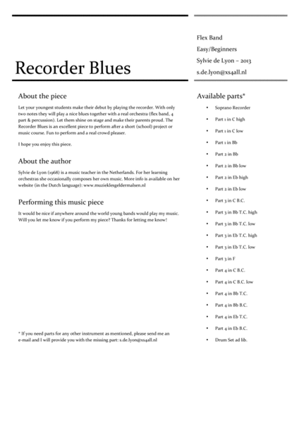 Recorder Blues image number null