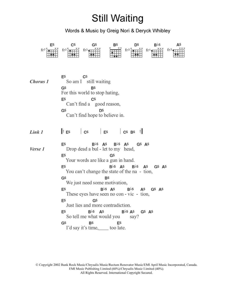 Still Waiting Still Waiting Acoustic Guitar scores gallery preview page 1