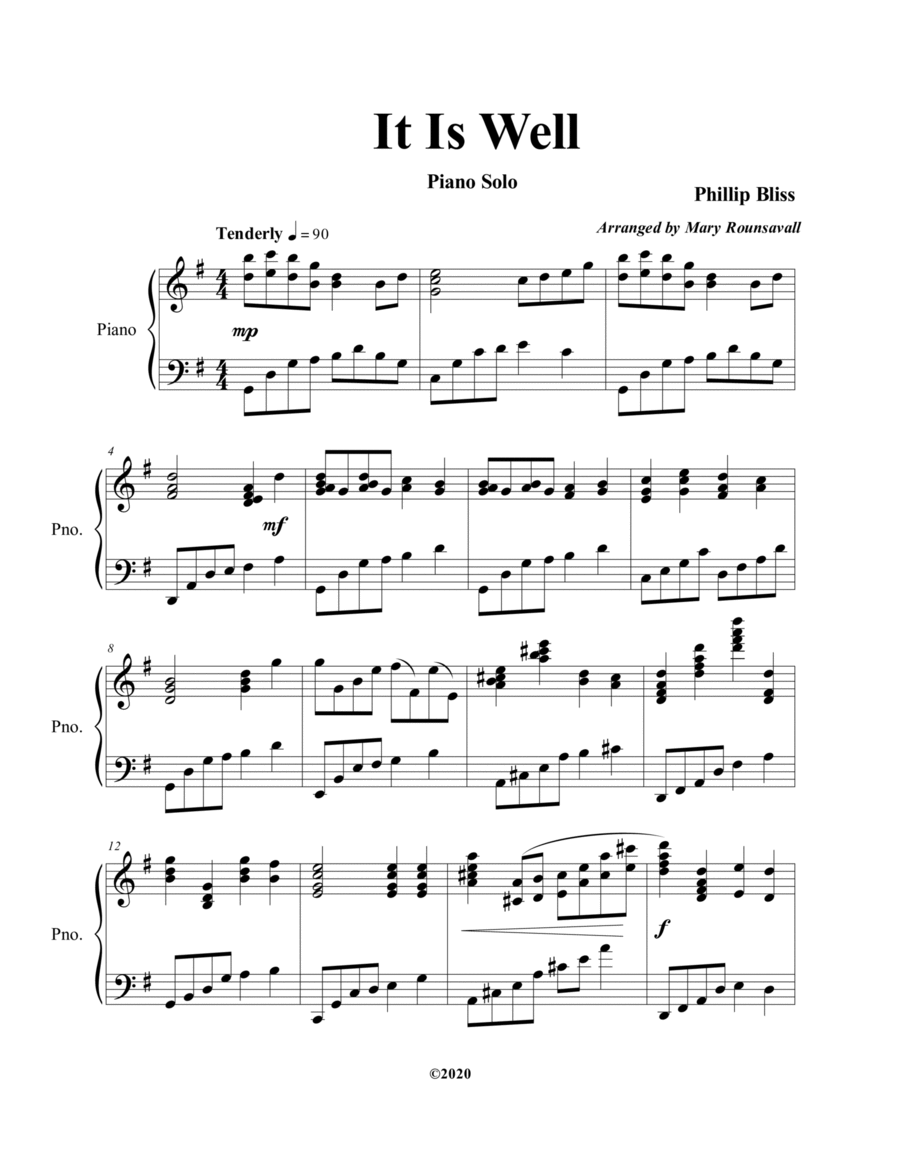 It Is Well It Is Well Part scores gallery preview page 1