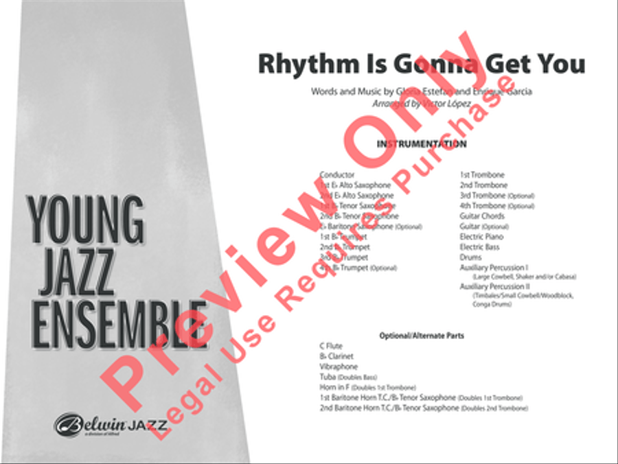 Rhythm Is Gonna Get You Jazz Ensemble scores gallery preview page 2