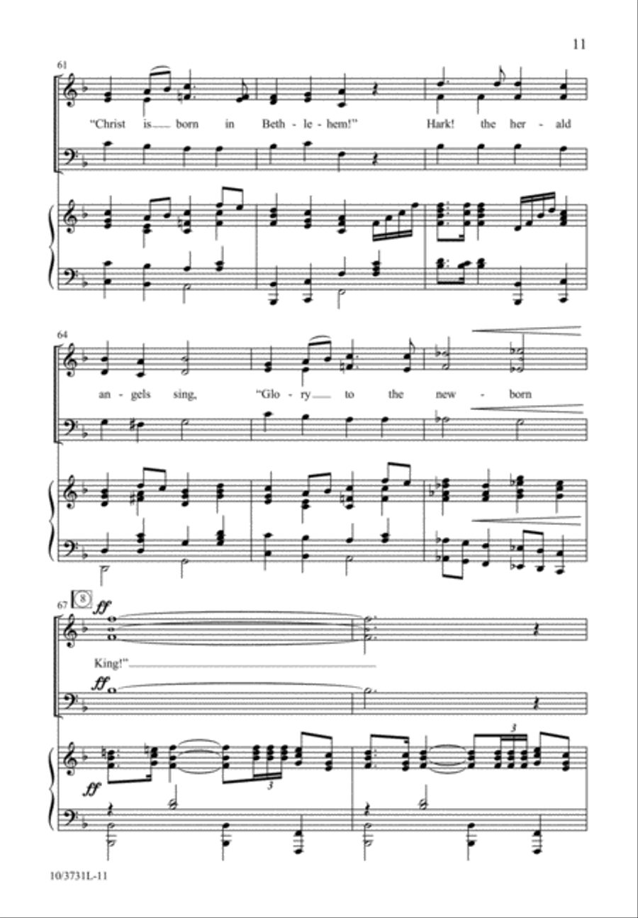 Gloria! To God Sing Gloria! 3-Part scores gallery preview page 11