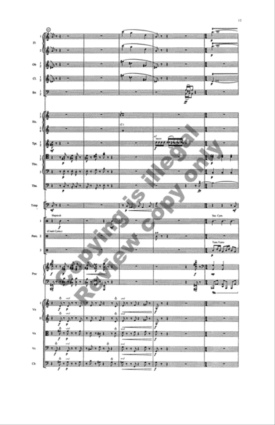 Overture: Parachute Dancing Full Orchestra scores gallery preview page 12