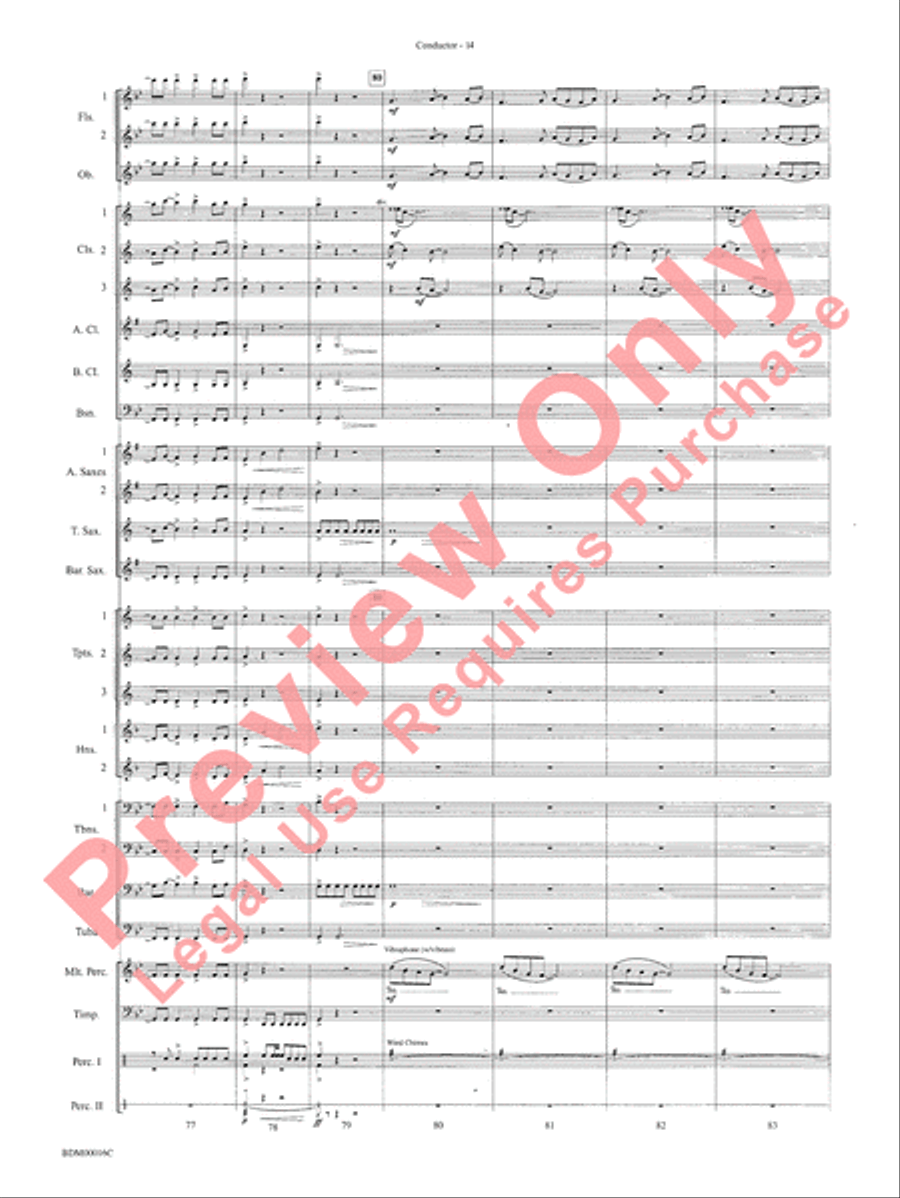 To Challenge the Sky and Heavens Above Concert Band scores gallery preview page 17