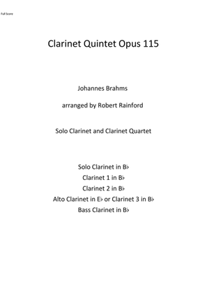 Book cover for Clarinet Quintet Opus 115