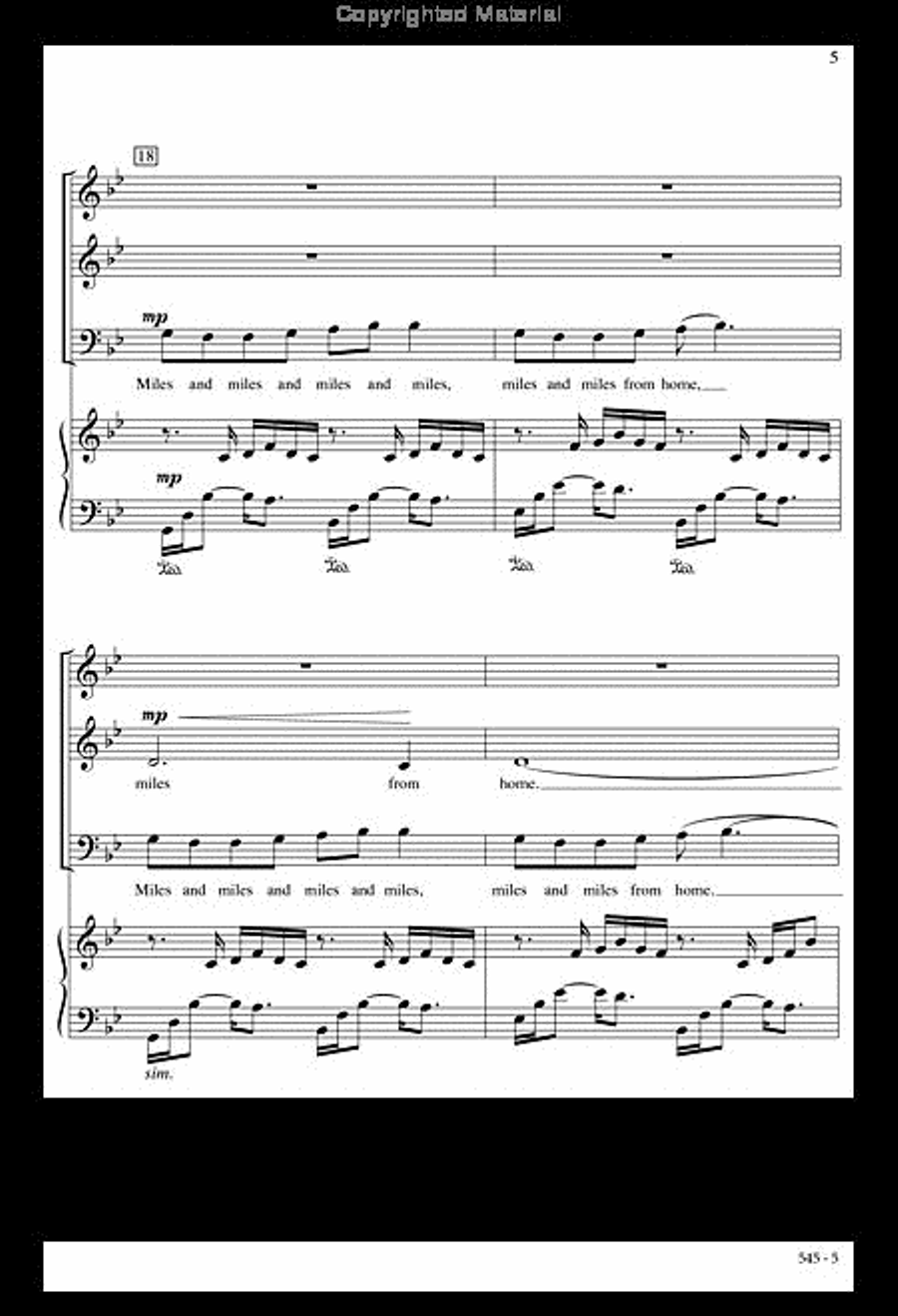 Nine Hundred Miles - SAB Octavo 3-Part scores gallery preview page 5