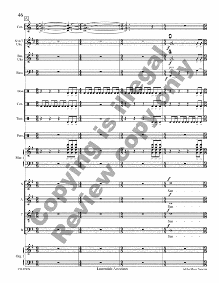 Aloha Mass (Full Score) Aloha Mass (Full Score) Choir scores gallery preview page 10