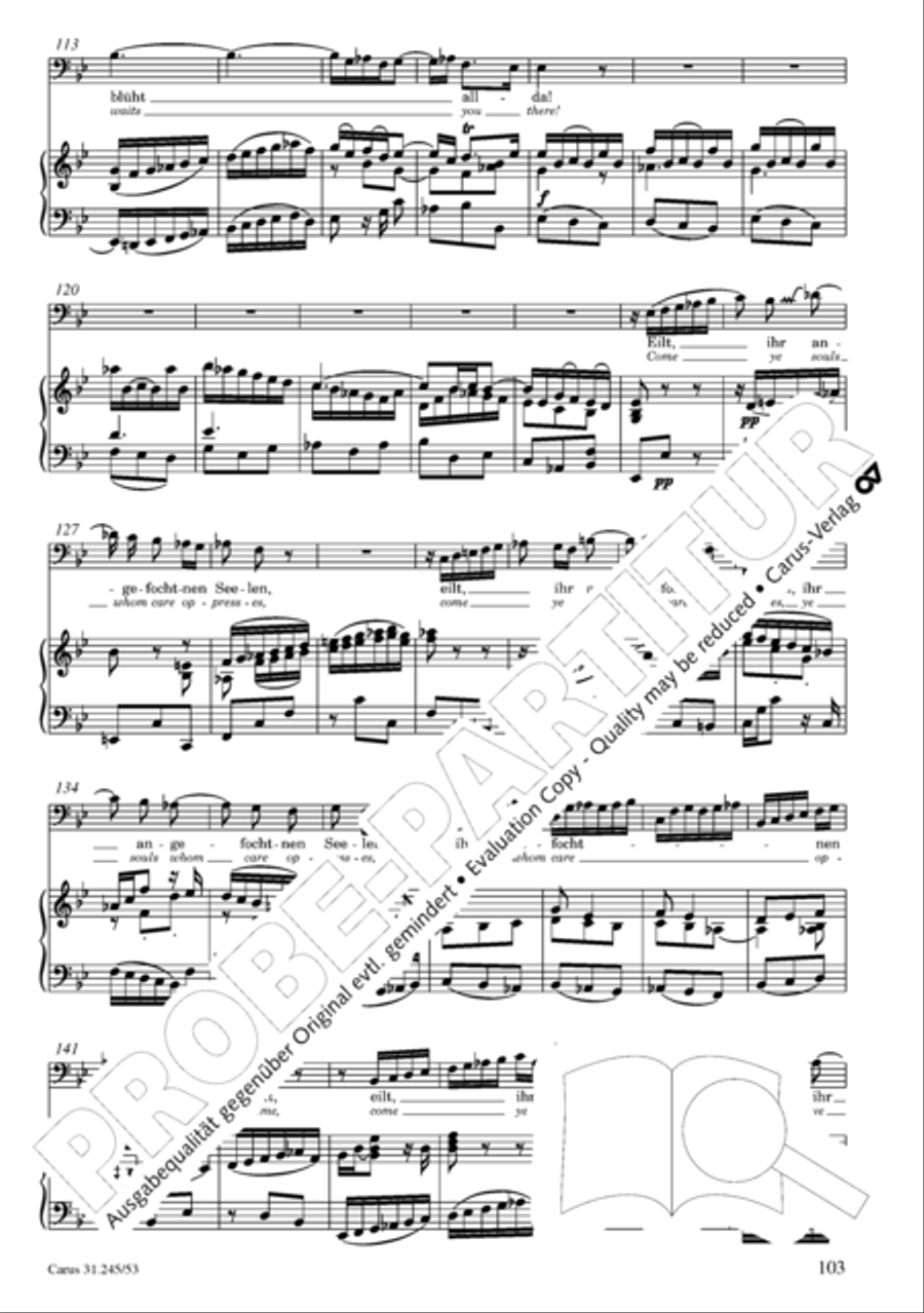 St. John Passion (Johannes-Passion) 4-Part scores gallery preview page 104