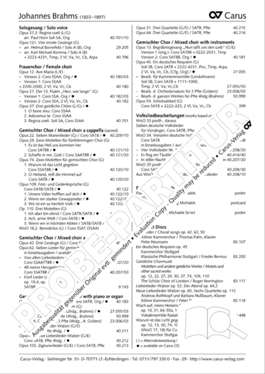 Schicksalslied, Op. 54 Choir scores gallery preview page 65