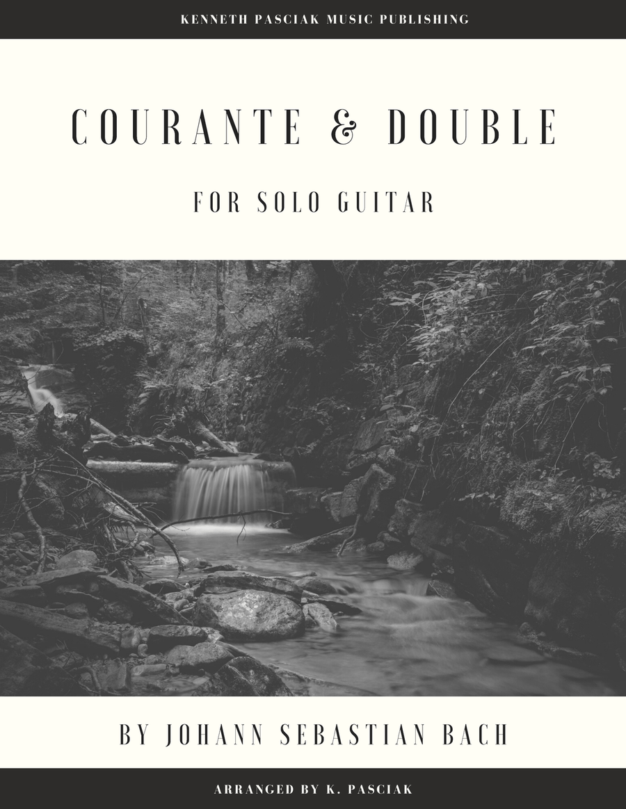 Courante and Double from Partita 1 (BWV 1002) (for Solo Guitar) Chamber Music scores gallery preview page 1