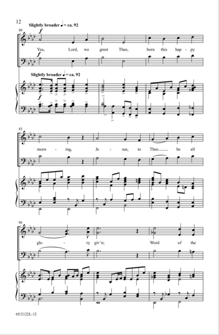 A New and Glorious Morn! 3-Part scores gallery preview page 12