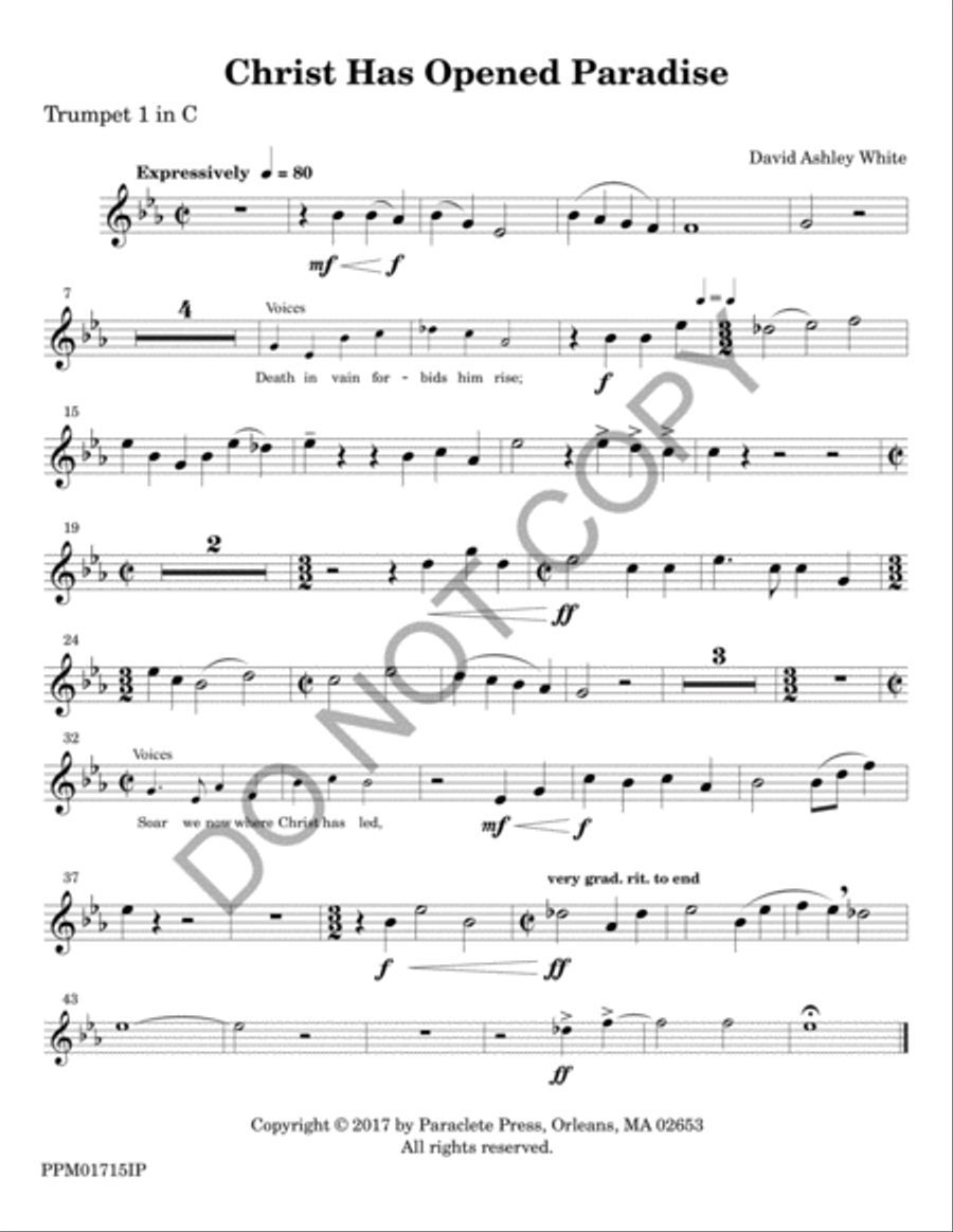 Christ Has Opened Paradise 4-Part scores gallery preview page 2