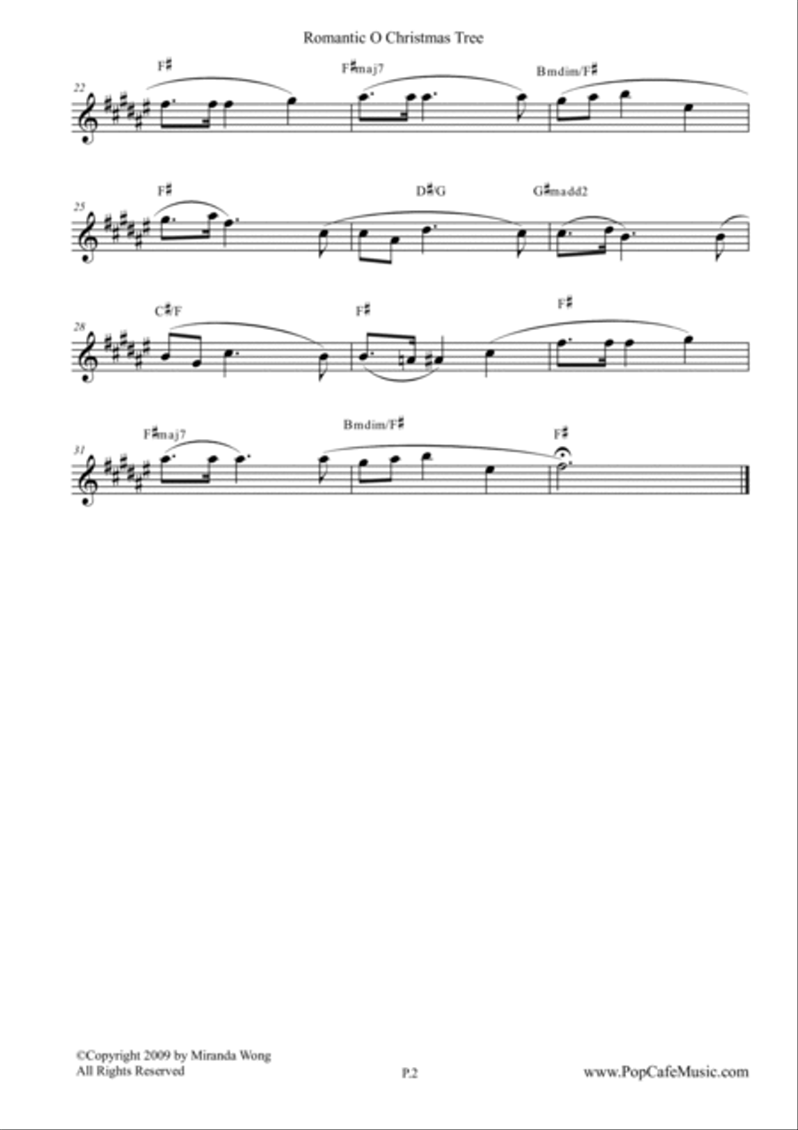 O Christmas Tree - Alto + Tenor Saxophone + Concert Key Tenor Saxophone scores gallery preview page 3