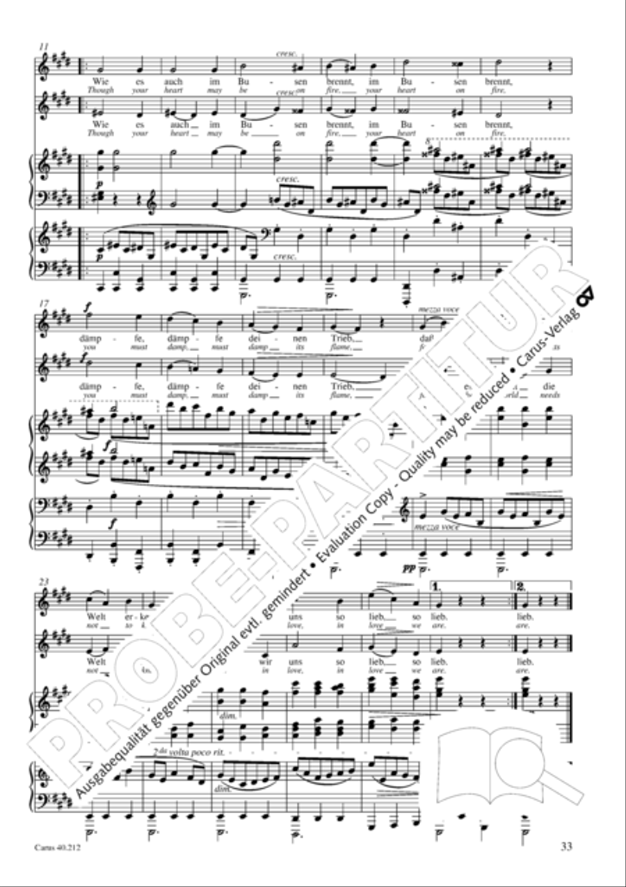 Neue Liebeslieder-Walzer, Op. 65 Choir scores gallery preview page 34