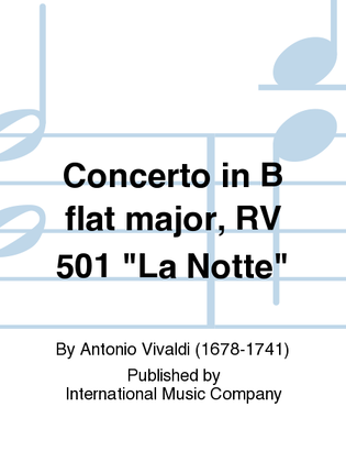 Book cover for Concerto In B Flat Major, Rv 501 La Notte