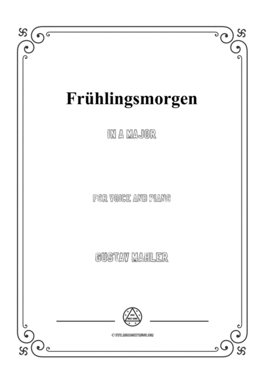 Mahler-Frühlingsmorgen in A Major,for Voice and Piano image number null