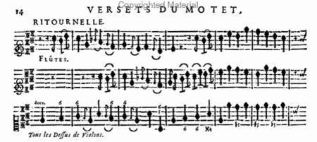 Four versets of a motet composed by order of the King